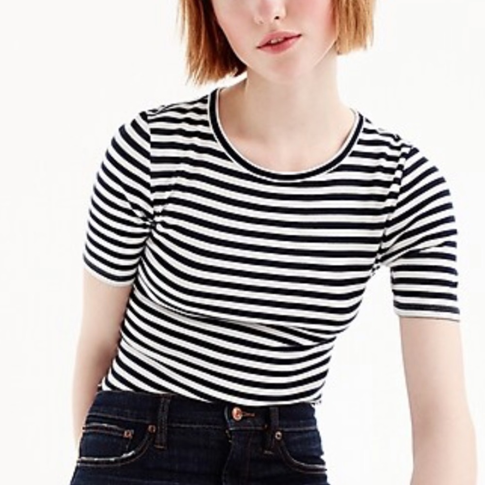 New JCrew Stripes perfect t-shirt